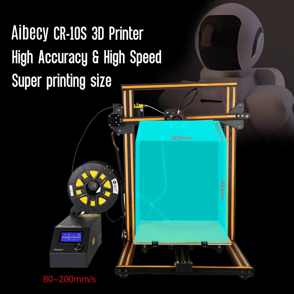 Aibecy CR-10S самостоятельная сборка 3D DIY принтер большой размер печати 300*300*400 мм алюминиевая рамка накаливания детектор 270 Вт Мощность