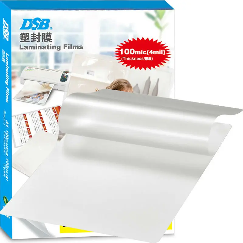 Buy DSB Clear Thermal Laminating Film, A4, 100mic, 100