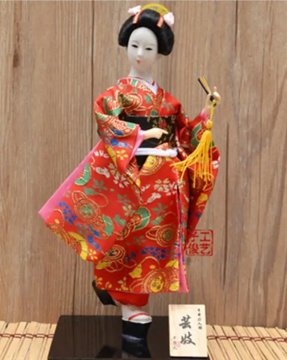 1 шт. японская гейша кукла Орнамент Ремесло домашнего интерьера подарок украшение кимоно стиль мульти шаблон - Цвет: ZA
