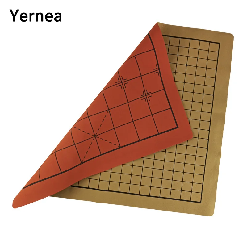 Yernea Высококачественная шахматная доска Новая двухсторонняя шахматная доска для китайских шахмат Go игровой набор шахматы аксессуары