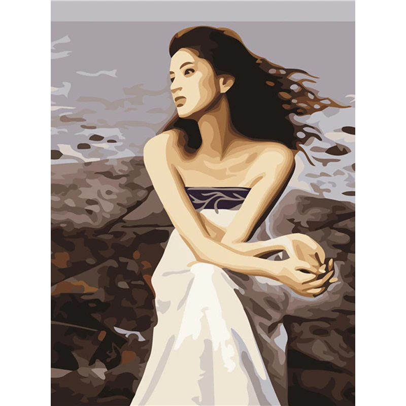 YIKEE decorative canvas oil painting by numbers,painting by number for