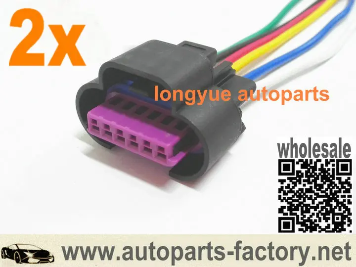 

longyue 2pcs 6pin Throttle Position Sensor TPS/APPS Connector Pigtails 8