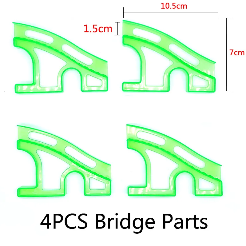 Bridge set Железнодорожная волшебный светящийся гибкие трек автомобиль игрушки детей гонки изгиб рельсового пути привели Электронная вспышка света автомобиля DIY игрушки детям подарок - Цвет: Bridge set