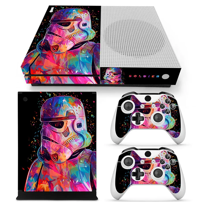 

For Xbox one s console sticker and 2 controllers sticker for XBOX ONE S vinyl sticker ---5122
