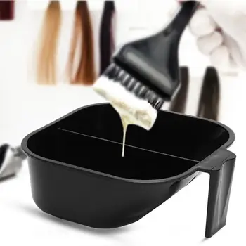 

1 Pcs Black Plastic Hair Dyeing Coloring Bowl Dyestuff Cream Stirring Bowl Barber Hair Styling Tool