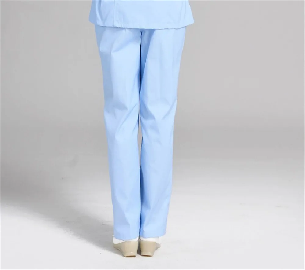 Медицинская форма медсестры брюки белые рабочие брюки медицинские женские брюки хлопок розовый синий