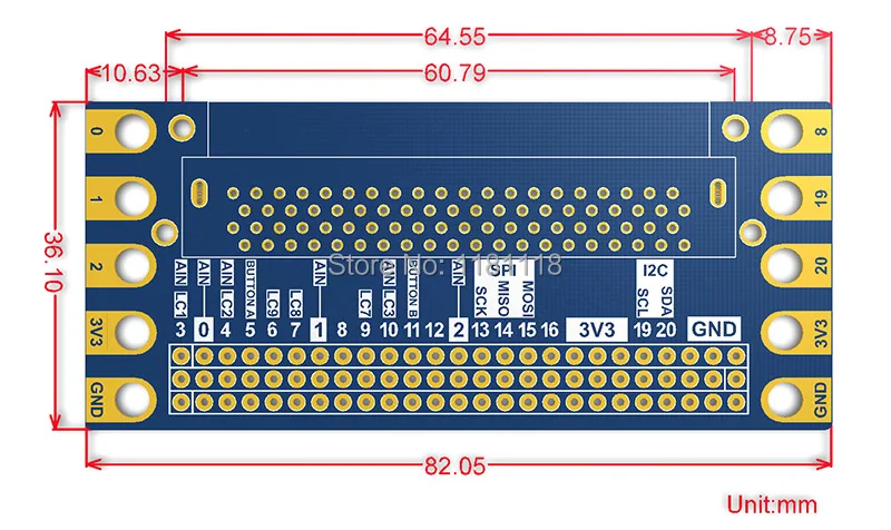 BBC micro: бит GPIO Плата расширения(C) тест GPIO