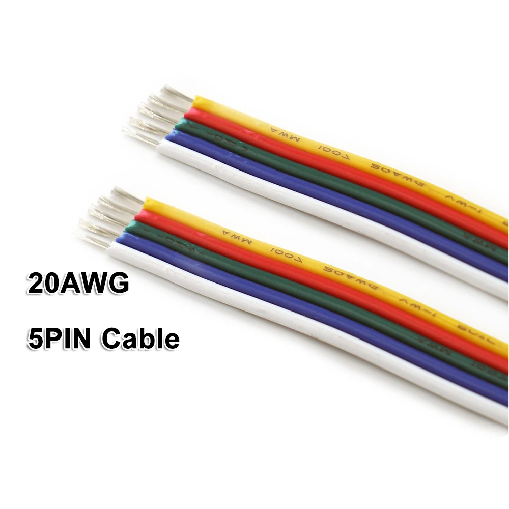 16AWG, 18AWG, 20AWG светодиодный прокладки кабеля, провода, 2PIN/3PIN/4PIN/5PIN/6PIN, для 5050 3528 2835 WWCW RGB/RGBW RGBCCT, Светодиодный линейный свет