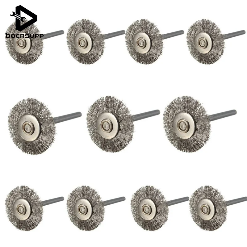 10pcs/lot 22mm Stainless Steel Wire Wheels Brushes for Die Grinder