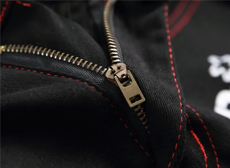 Черные кожаные бандажные штаны с буквенным принтом в стиле хип-хоп, мужская молния, карманы, модные мужские брюки, уличная одежда J2911