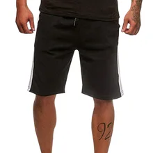 Новые летние повседневные мужские спортивные шорты для бега лоскутное фитнес свободные эластичная кулиска на талии бренд бег короткие masculino