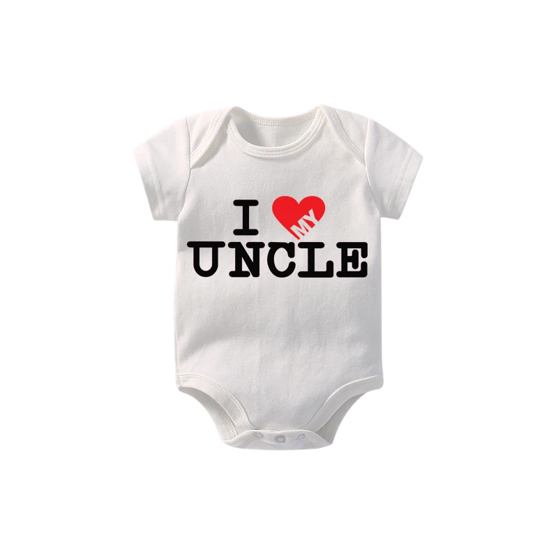 Culbutomind персонализированные детские боди I love my Uncle с короткими рукавами для