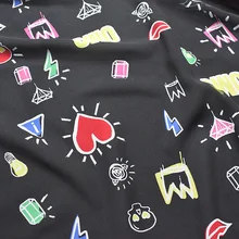 Шифоновая ткань, принт ботанический сад шелк шифон ткани, модный показ Женщины платье мягкий шифон LL-201