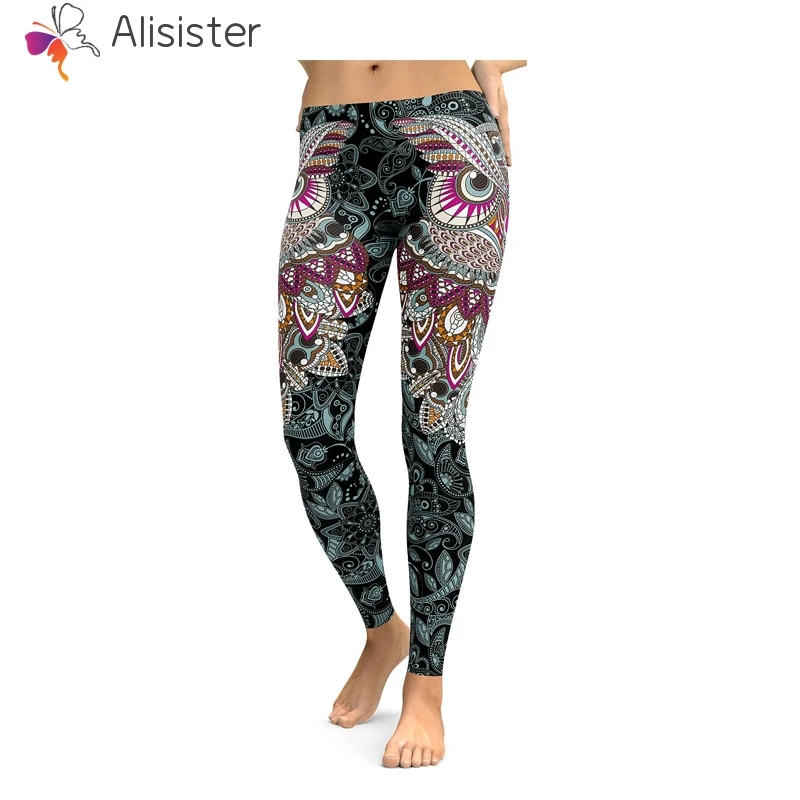 Stock Clearance Fashion Bohemia Women Legging Pants Flower Print