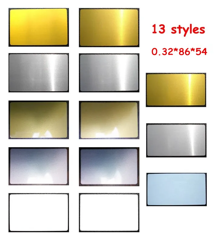 0.32mm 100pcs Blank Sublimation Metal Name Card Printing