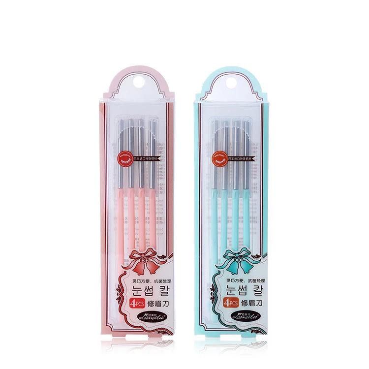 4Pcs/Set high quality eyebrow blade Imported Safe Eyebrow razor Facial Hair Remover Trimmer sharp Knife Makeup Too |