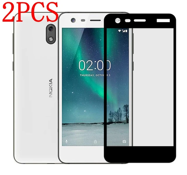 Закаленное стекло с полным покрытием для Nokia 2 шт. защитная пленка стекло|Защитные