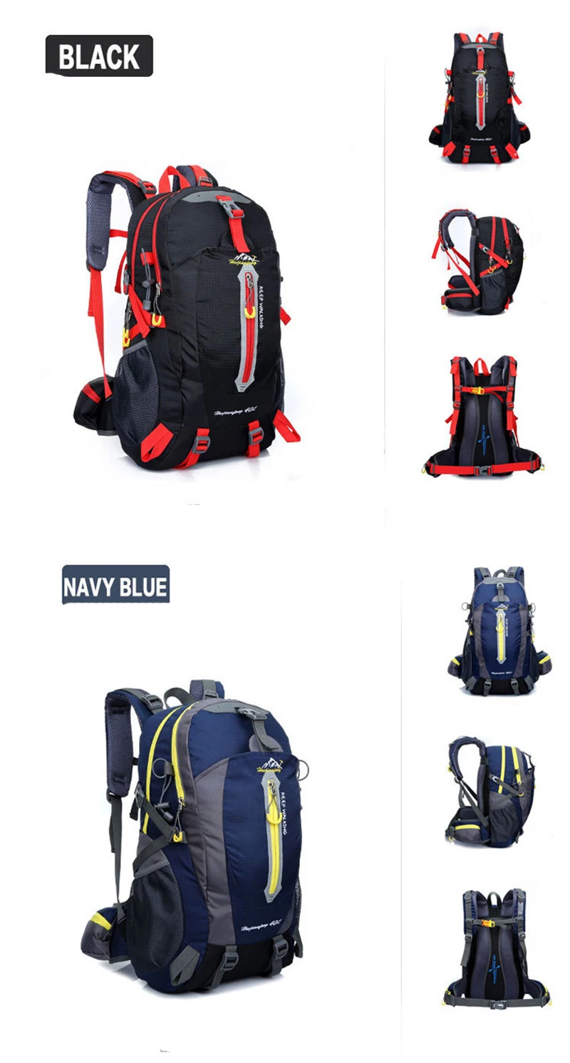 40L спортивная сумка для отдыха на открытом воздухе, рюкзак для путешествий, водонепроницаемый рюкзак для альпинизма, рюкзак для кемпинга, походный рюкзак для мужчин и женщин, походная сумка