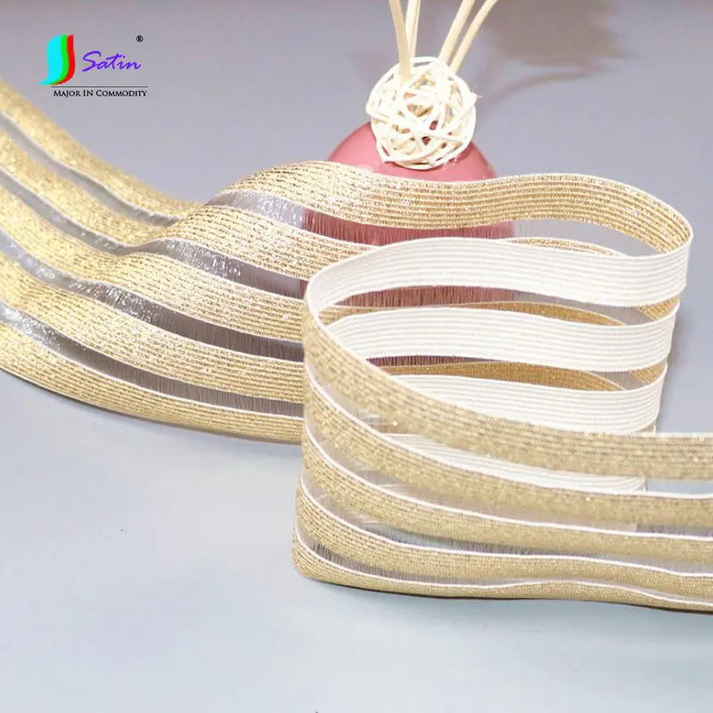 

High Quality Korean Version Thin Gold Section,Baby Children's Skirt Belt,Fish Silk Hollow Breathable Elastic Band A0095F