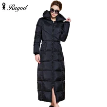 RUGOD 2017 New Fashion Solid Winter Extra Long Women’S Winter Coat Women’s Thickening Warm Female Coat Plus Size Outerwear