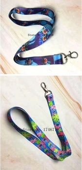 

New Style 20 pcs cartoon stitch Key Chains Neck Strap Keys Camera ID Card Lanyard Np3