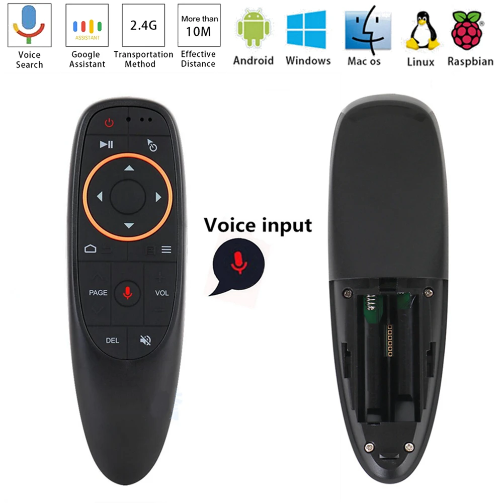 2 4Ghz G10 Voice Air Mouse Wireless Google Microphone Remote Controller 6 Axis Gyroscope Controll for