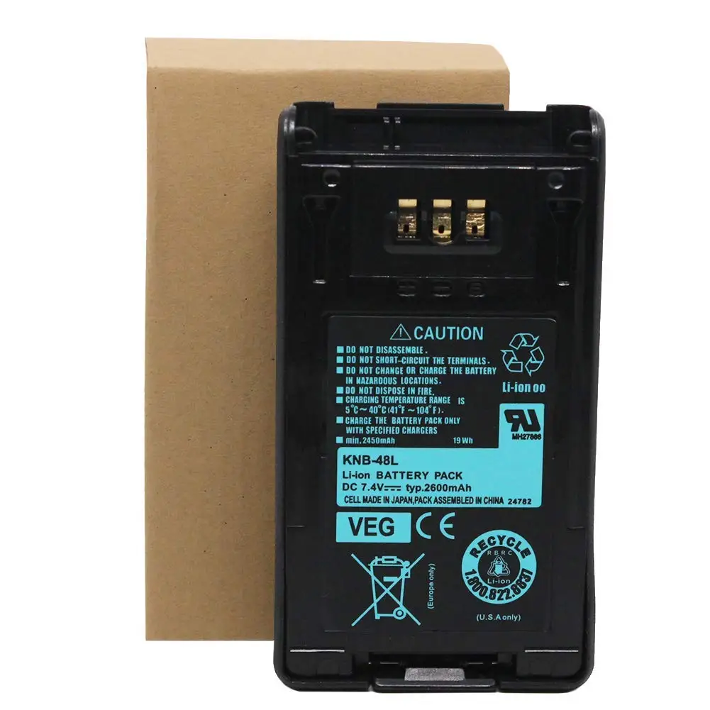 KNB-48L KNB-47L 2600 мА/ч, литий-ионный аккумулятор Батарея для Kenwood KNB-48 KNB-47 NX-200 NX-300 NX200 NX300 NX-200G NX-300G TK-5220 TK-5320