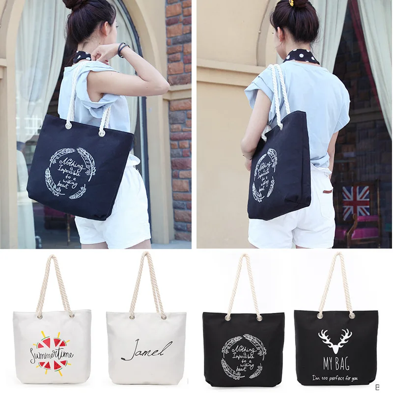 

Womens Bags Handbags Canvas Girls Ladies Women Shopper bag Beach Shoulder Bags