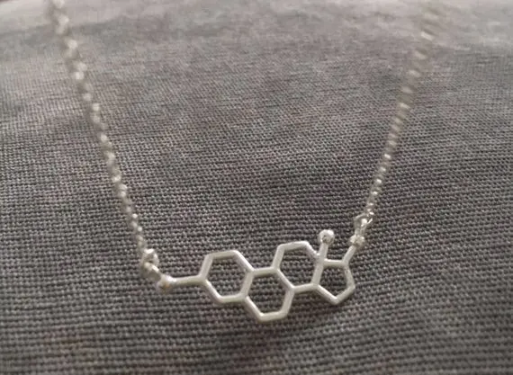 

Formula Estrogen Hormone Molecule necklace hormone Estrogen chemical Molecules 5-ht Pendant necklace Nurse Jewelry
