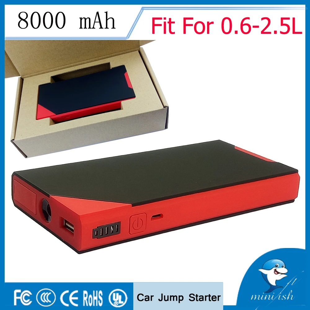 Hot Selling Mini Portable Car Jump Starter 12V External Battery Charger Auto Emergency Start Power Bank