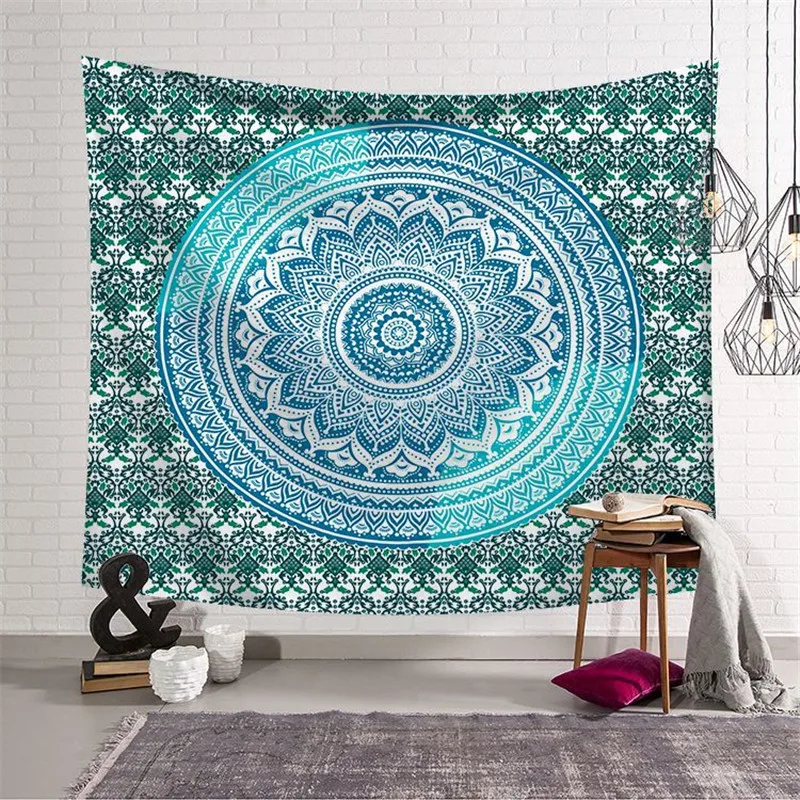 150*200cm Indian Mandala Tapestry Yoga Mat Bedspread Hippie Home Decor Wall Hanging Bohemia Beach Towel large Tapestry