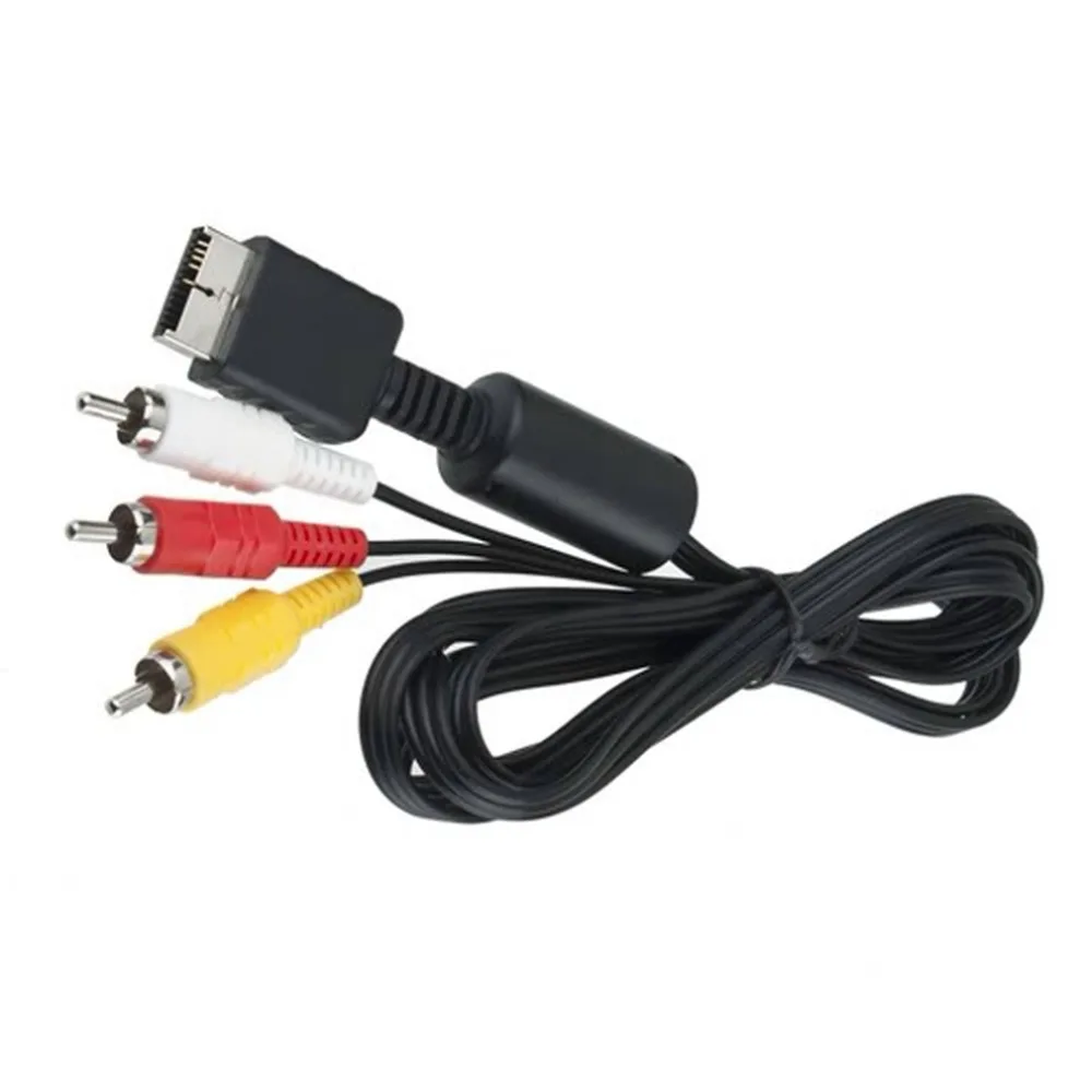 

Black 2M 6 Ft Audio Video AV Cable to RCA Audio Video AV Cable to RCA Connector For PlayStation PS PS2 PS3 Console