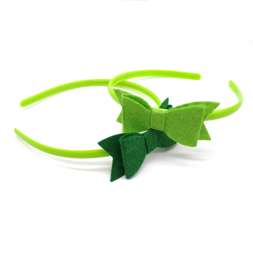 Зеленый бант Декор Hairband повязка на голову вечерние фестиваль партия реквизит