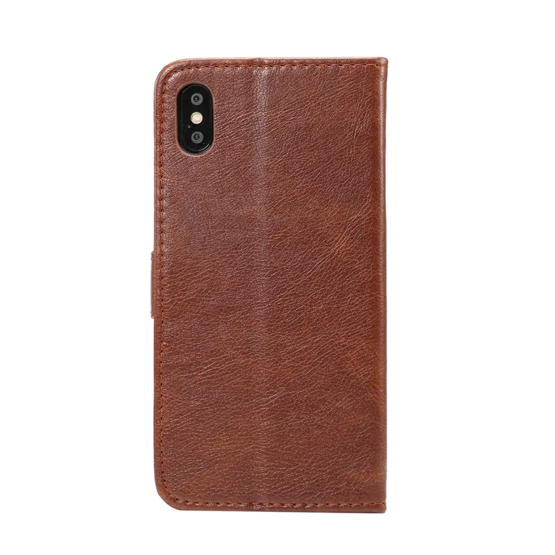 Ретро Магнитный чехол для iPhone XS MAX XR X кожаный флип кошелек в виде книжки TPU Solft с