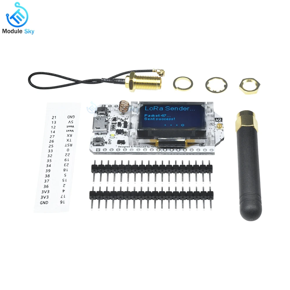 

Bluetooth wifi wireless module SX1276 ESP32 0.96inch OLED Display Bluetooth WIFI development board Module LoRa node 868-915MHZ