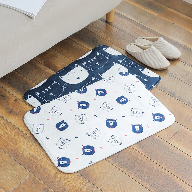 

Floor Mats Animal Printed Bathroom Kitchen Carpets Doormats Cat Floor Mat for Living Room Anti-Slip Tapete bathroom mat set