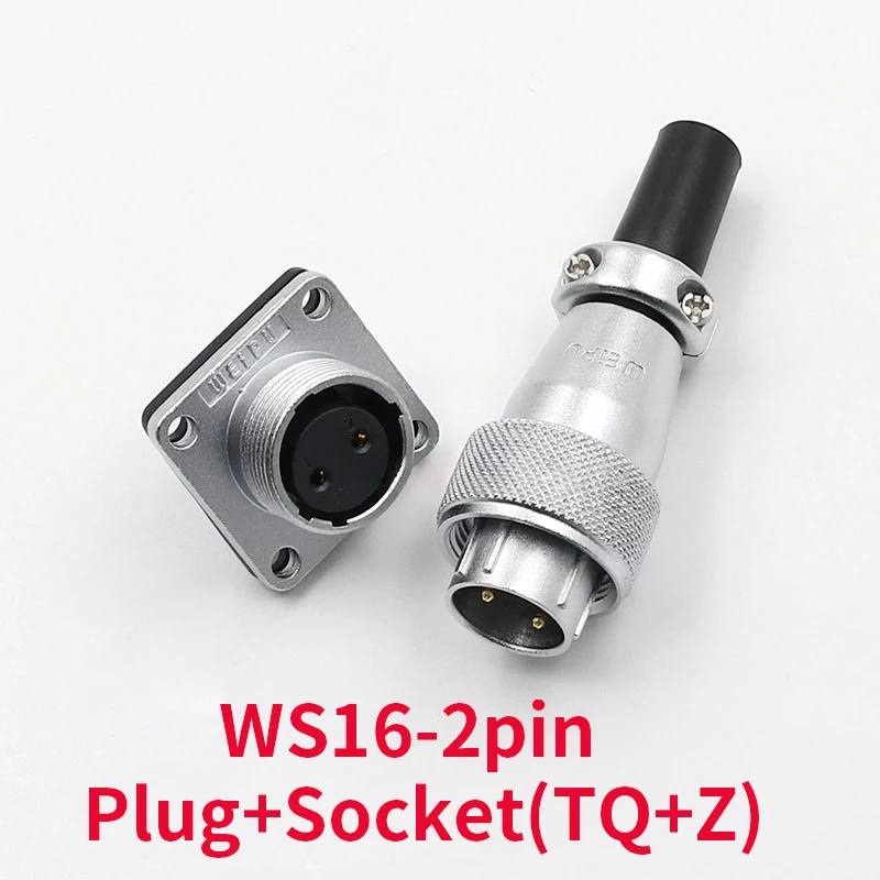 

1set 2 pin Waterproof WS16 Connector Male + Female High Voltage Connectors Plug Socket Industrial Power Aviation Connector Plug