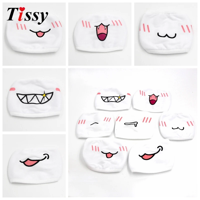 

Wholesale!7PCS Cute Anime Emotiction Half Face Mask&Winter Cotton Funny Dust Face Mask For Masquerade/Christmas/Cosplay Supplies