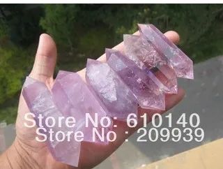 

00355 TOP!!! NATURAL AMETHYST QUARTZ CRYSTAL DT WAND POINT 6