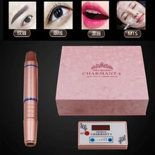 Цифровой 1 комплект тату машина Перманентный макияж машина комплект для глаз бровей губ тела с 5 шт. макияж микро иглы