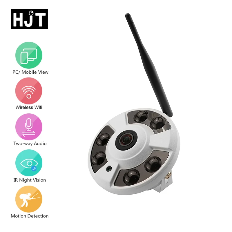 

Audio HD 1.3MP 960P Wireless Wifi IP Camera fisheye wide angle Dome Security Camera CCTV Remote View Alarm