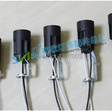 20 шт. черный цвет E14 пластиковый держатель лампы с проводами 20 см, хрустальные люстры свеча лампа цоколь разъем