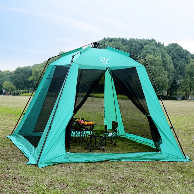 Cheap Quality 5-8 Person Large Space Automatic Tent Summer Outdoor Camping Family Party Garden Gazebo Pavilion Mosquito Net Play Tent