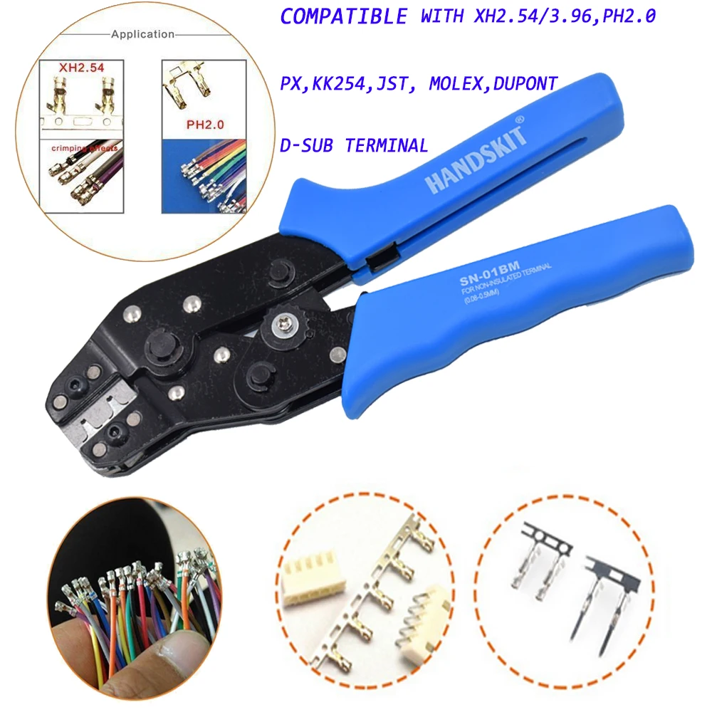 SN-01BM XH2.54 SM штекер пружинный зажим обжимные плоскогубцы для JST ZH1.5 2.0PH 2.5XH EH SM Servo разъемы с 520 разъемами