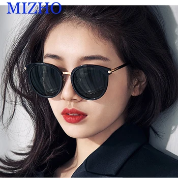 

MIZHO Nano Vacuum Plating High Quality Mirror Sunglasses For Women Polarized Oval UV400 HD Lens Sun Glasses Cat eye Round 2020