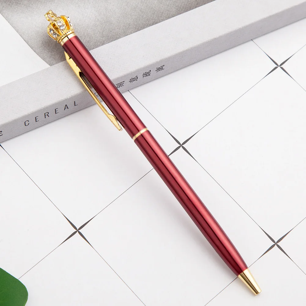 Ballpoint Pen Office Smooth Useful Portable Stationery Roller Ball Pen Metal School Supplies 1.0 Mm Crown Design Writing Durable Ballpoint Pen Office Smooth Useful Portable Stationery Roller Ball Pen Metal School Supplies 1.0 Mm Crown Design Writing Durable
