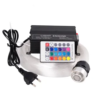 

16W RGB LED Fiber optic light Star Ceiling Kit Lights 200pcs 0.75mm 2M optical fiber lighting+RF 24key Remote engine