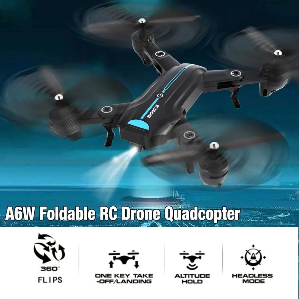 

A6W Foldable 3D Flip Roll One Key Take-off/Landing Altitude Hold Headless Mode Speed Switch RC Drone Quadcopter