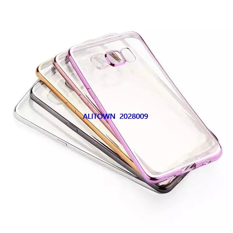 100 шт. Покрытие мягкий Чехол TPU для samsung galaxy s6 edge край плюс примечание 5 прозрачный