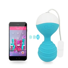 Man Nuo Bluetooth Kegel Ball Vaginal Tight Exercise Vibrating Eggs Geisha Ball Ben Wa Balls Dual Vibrator Sex toy for Women R4
